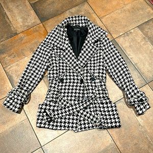 Coffeeshop NYC Houndstooth Pea Coat